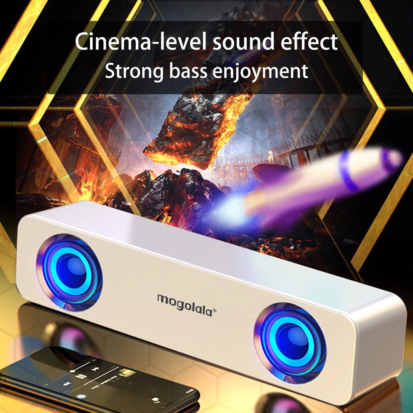 Clearance!Smart Appliances Wired Computer Dual-Speaker Audio Desktop Home Laptop Small Audio USB Wired Speakers Subwoofer Audio