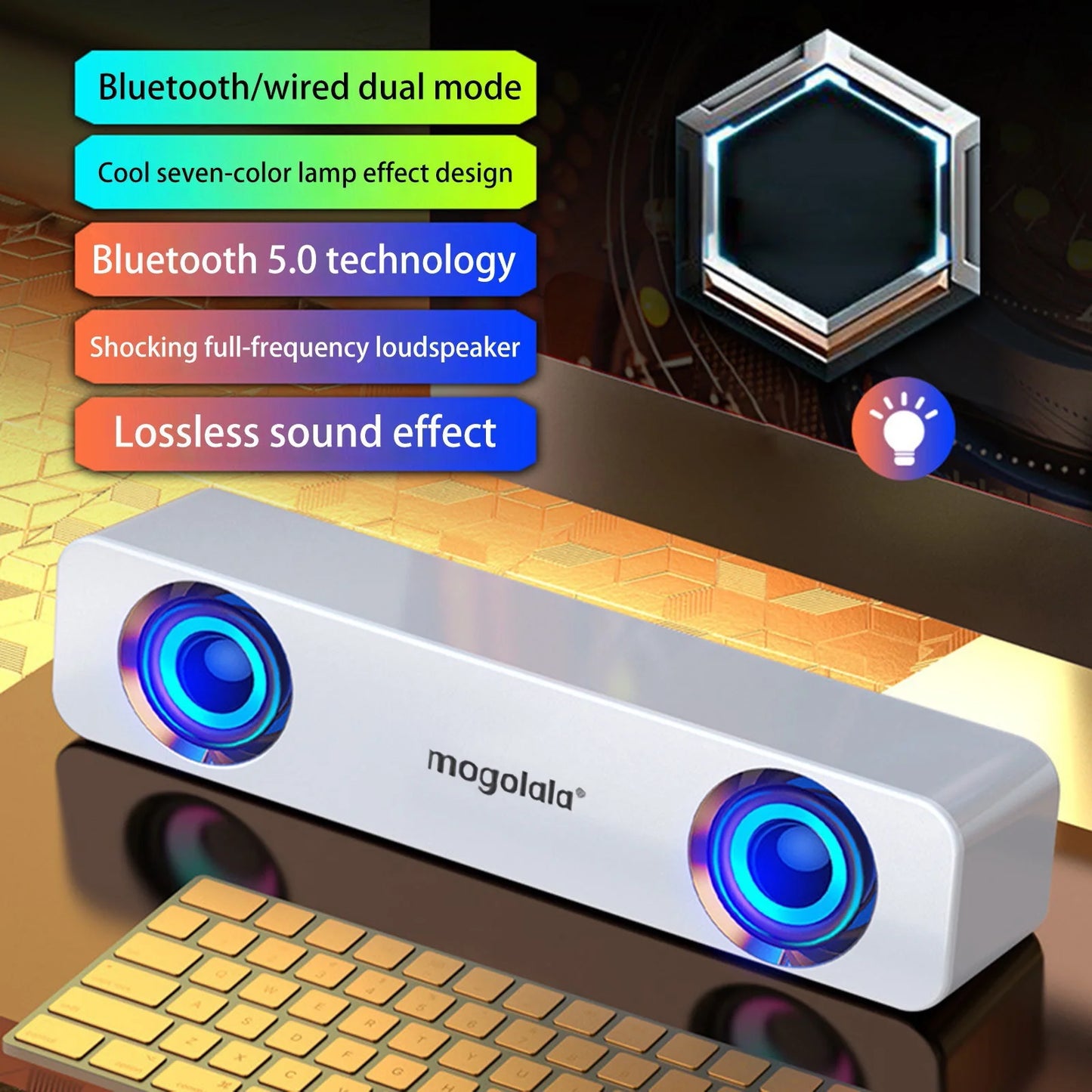 Clearance!Smart Appliances Wired Computer Dual-Speaker Audio Desktop Home Laptop Small Audio USB Wired Speakers Subwoofer Audio