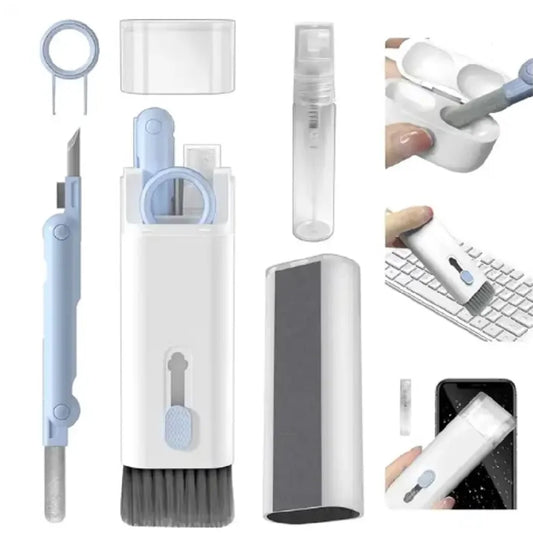 7-In-1 Multi-Device Cleaning Kit – Versatile Dust Brush for Keyboards, Screens & Earphones for Computers, Tablets & Bluetooth Devices